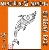 Dolphin Ocean Mandalas Coloring Page O19 | Mindfulness Coloring Pages For Kids