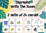 Digraphs Write the Room | 2 sets of 24 cards | SH TH WH CH PH
