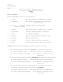 Freshmen Final Exam
