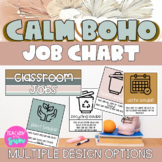 Calm Boho Terrazzo Classroom Decor - JOB CHART charts- Editable