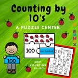 Counting by 10's Tens Center Puzzle Counting Ladybug Spots
