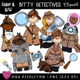 Bitty Detective Kids- Multicultural Kids Clipart