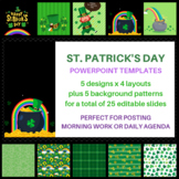 Holiday PowerPoint St. Patricks Day Morning Work or Daily Agenda Templates