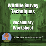 Wildlife Survey Techniques Vocabulary Worksheet