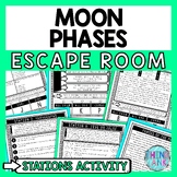Moon Phases Escape Room Stations - Reading Comprehension Activity