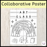 Art Class Rules Collaborative Poster - Class Mural Activity