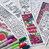 ValentineÂ¡Â¯s Day Coloring Bookmarks Â¨C Set of 12 Printable Bookmarks to Color