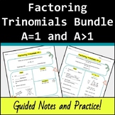 Factoring Trinomials Bundle - Guided Notes + Practice