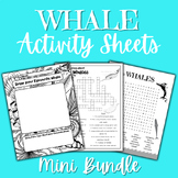 Whale Activity Sheets - Mini Bundle