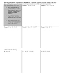Solving Quadratic Equations in Which the Variable Appears Exactly Once Fall 2015