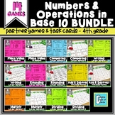 Numbers and Operations Partner Games Bundle - 4th Grade