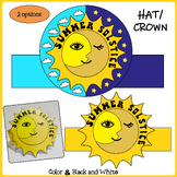 Summer Solstice Activities Hat Craft Crown Craft Headband Coloring Activity