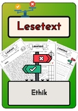 German Reading Comprehension Â¨C Ethik - Lesetext mit Fragen + L?sung