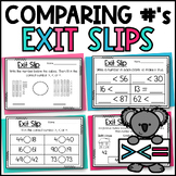 Comparing 2 digit Numbers Exit Slips Exit Tickets Assessments Comparing Numbers