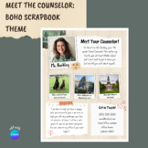 Meet the Counselor | 2 Editable Templates | Flyer & Sideshow | Boho