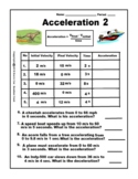 Acceleration 2  Worksheet - Print or Interactive - Remote Learning