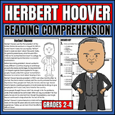 Herbert Hoover Reading Comprehension Passage And Questions | Presidents' Day