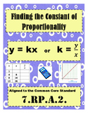 7.RP.A.2. Constant of Proportionality Mystery Puzzle