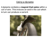 Advanced Level Physics - Generating electricity (PowerPoint and lesson plan)