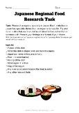Japanese Culture Research Task, Secondary level (10 Different Topics)