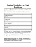 ELL Spanish Vocabulary & Math Operations