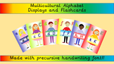 Multicultural Children Alphabet Flash Cards