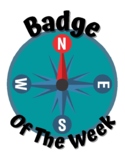 "Badge of the Week" camping themed classroom management tool