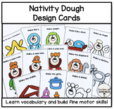 Nativity Dough Design Cards for Preschool, Kindergarten, Special Education