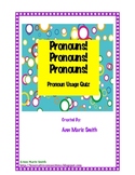 Pronouns Test and Answer Key: Personal Pronouns, Cases, & Usage