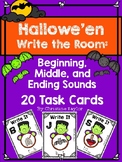 Halloween Beginning, Middle, Ending Sounds Task Cards/Roam the Room Activity
