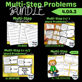 4th Grade Multi Step Word Problems All Operations Multi Step Word Problem BUNDLE