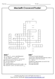 Macbeth Crossword Puzzle!