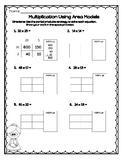 Multiplication Using Area Models (2-Digits x 2-Digits)