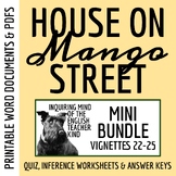 The House on Mango Street Quiz and Analysis Worksheets Bundle (Vignettes 22-25)