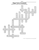 Stage Terms Crossword KEY