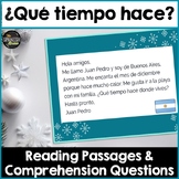 Spanish weather reading passage & activities & reading comprehension questions
