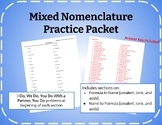 Mixed Nomenclature Practice Packet