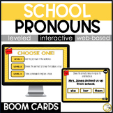School Pronouns - Grammar Skill Builder - Digital Boom Cards