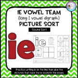 IE Vowel Team Picture Sort - Long I Vowel Digraph