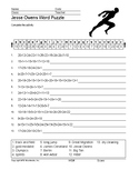 Jesse Owens Word Search Worksheet and Vocabulary Puzzle Activities