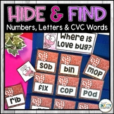 Where is Love Bug? Hide & Find Pocket Chart Game - Numbers, Letters & CVC Words