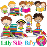Clipart Books and Reading Kids {Lilly Silly Billy}