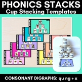 PHONICS STACKS - Phonics Games for Consonant Digraphs ng qu and x