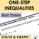 Solve and Graph One Step Inequalities Exit Ticket Warm Up