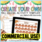 Fall Digital Activity Template For All Subjects COMMERCIAL USE