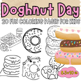 National Donut Day Coloring Pages-Fun & Printable Donut Art for Kids &Preschool