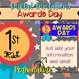 1st Grade Awards Program DIGITAL Invitation, Parent Notification
