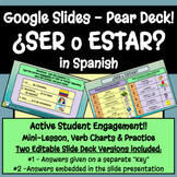 Google Slides - Pear Deck - SER o ESTAR in Spanish