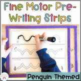 Penguin Themed Line Tracing Preschool Fine Motor Prewriting Strips