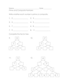 Math Practice - Prime and Composite Numbers and Factor Trees #2